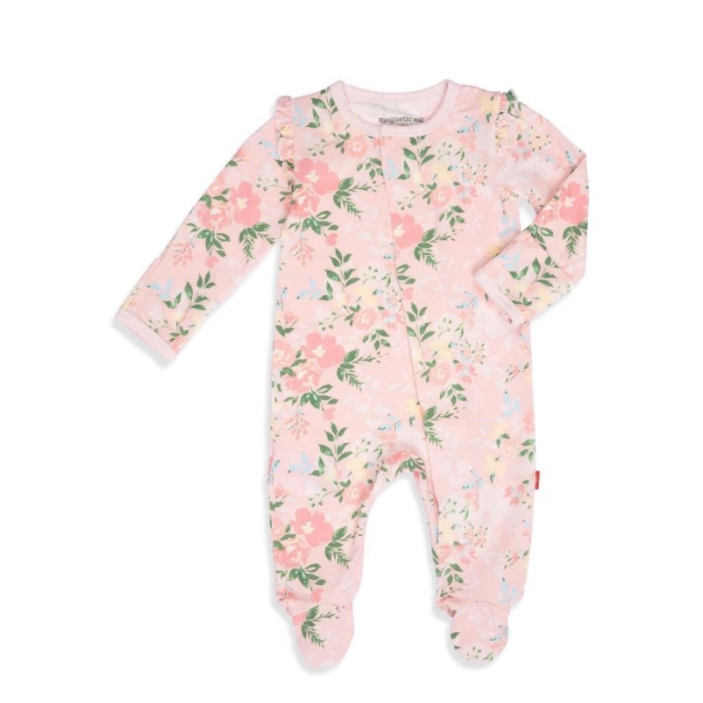 Magnetic Me Ainslee Modal Ruffle Magnetic Parent Favorite Footie, size: 0-3 mo.